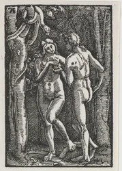 De Val en Verlossing van de Mens: Adam en Eva eten de Verboden Vrucht, ca. 1513