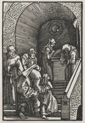 De val en verlossing van de mens: De presentatie van de Maagd in de tempel, 1515