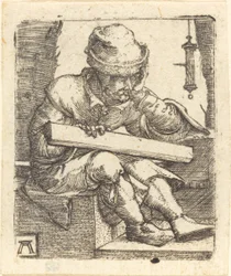 De peinzende timmerman