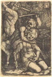 Twee Satyrs Vechten om een Nimf