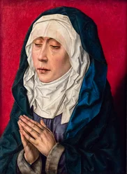 De biddende Maria in rouw, ca. 1500 (Tempera en olieverf op hout (eiken))