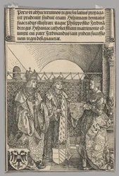 Verloving van Philipp met Johanna, plaat 15 uit Historische Scènes uit het Leven van Keizer Maximiliaan I van de Triomfboog