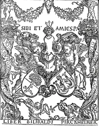 Boekplaat van Willibald Pirkheimer, ca. 1502-1503, 1906
