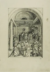 Christus onder de Doktoren, uit Het Leven van de Maagd