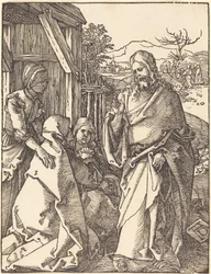 Christus neemt afscheid van zijn moeder