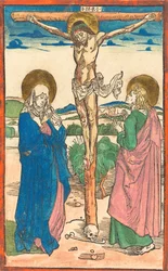 Christus aan het kruis tussen de Maagd en Sint Jan