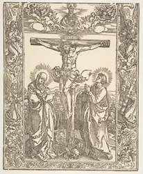 Christus aan het kruis tussen de Maagd en Sint Jan