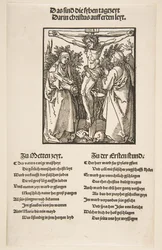 Christus aan het kruis tussen de Maagd en Sint Jan, eerste blad van twee, 1510