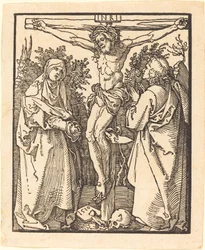 Christus aan het kruis met Maria en Sint Jan