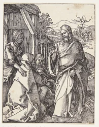 Christus neemt afscheid van zijn moeder