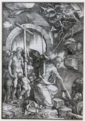 Christus in de voorhel, blad 11 uit de serie „De Grote Passie“
