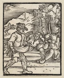 De gelijkenis van de vijand die onkruid zaait (uit: Postilla, 43 houtsneden)