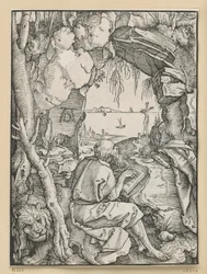 De heilige Hiëronymus in de rotgrot