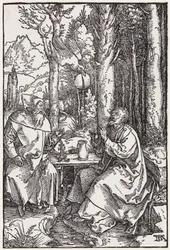 De heilige kluizenaars Antonius en Paulus