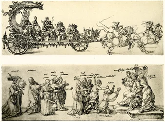 Ontwerp voor de wagen van keizer Maximiliaan I