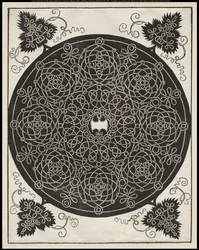 Vijfde knoop, met een wit schild met zes punten in het midden, c.1506