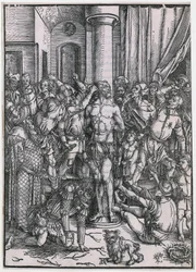 Geseling van Christus, blad 5 uit de reeks „De Grote Passie”
