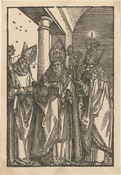 De heilige bisschoppen Nicolaas, Ulrich en Erasmus