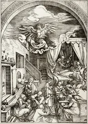 Het leven van de Maagd: De geboorte van de Maagd (Bartsch 80)