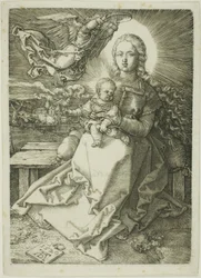 Madonna gekroond door een engel