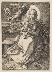 Madonna gekroond door een engel