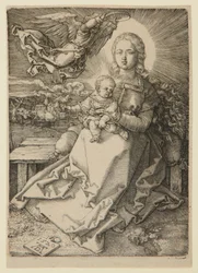 Madonna gekroond door een engel