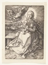 Madonna gekroond door een engel