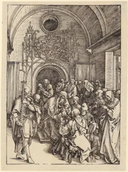Maria op de maansikkel, blad 1 uit de reeks "Het leven van Maria"