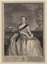 De Hemelvaart en kroning van Maria, prent 19 uit de reeks 