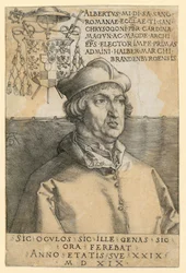 Portret van kardinaal Albrecht van Brandenburg