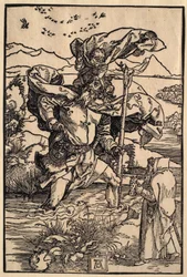 Sint-Christoffel met de vlucht van vogels