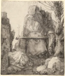 Sint Hiëronymus bij de knotwilg