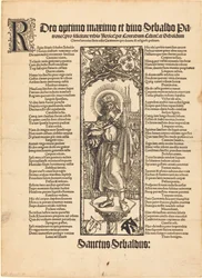 Sint Sebaldus op een zuil