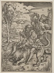 Samson doodt de leeuw