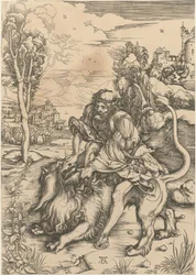 Samson doodt de leeuw