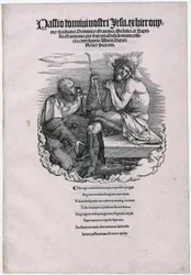 De Man van Smarten en de Landsknecht, blad 1 [titelblad] van de reeks „De Grote Passie“