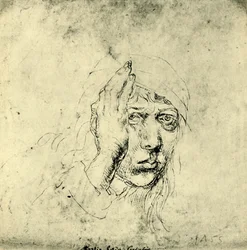Zelfportret met een verband, 1492, 1943