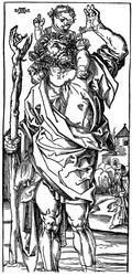 Sint Christoffel die het Kind Jezus Draagt