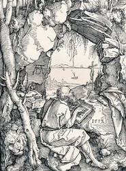 Sint Hiëronymus in een grot, 1512