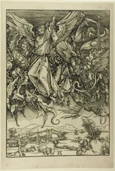 St. Michael vecht tegen de draak, uit De Apocalyps