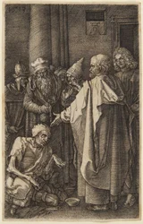 Sint-Pieter en Sint-Jan genezen de lamme (nr. 16 uit de Gegraveerde Passie)