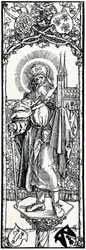 St. Sebaldus op een kapiteel, 1906