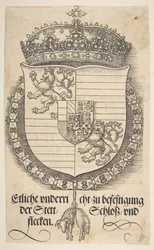 De wapens van Ferdinand I, koning van Hongarije en Bohemen