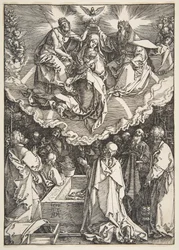 De tenhemelopneming en kroning van de Maagd, uit Het leven van de Maagd, 1510.