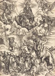 Het beest met twee horens als een lam, waarschijnlijk ca. 1496-1498