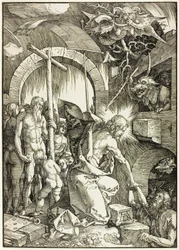 De afdaling naar de hel - Christus in het voorgeborchte, plaat negen uit De Grote Passie