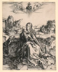 De Heilige Familie met Vlinder
