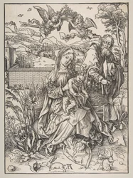 De Heilige Familie met Drie Hazen, ca. 1497-98