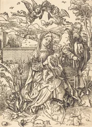 De Heilige Familie met de drie hazen