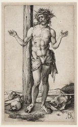 De man van smarten (met opgeheven handen)